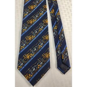 Amsterdam Cycling Blue Gold Silver‎ Tie Bicycle Netherlands